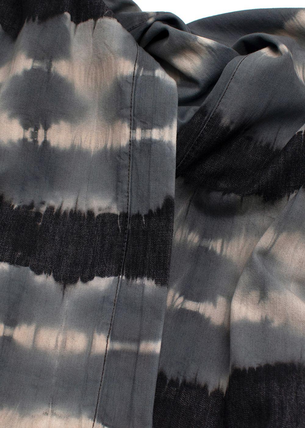 Dior Grey Tie Dye Wide Leg Jeans