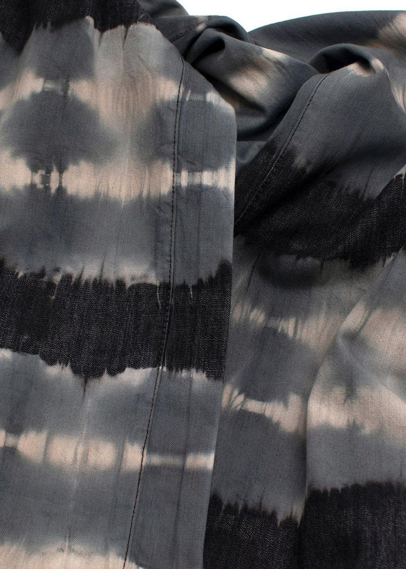 Dior Grey Tie Dye Wide Leg Jeans