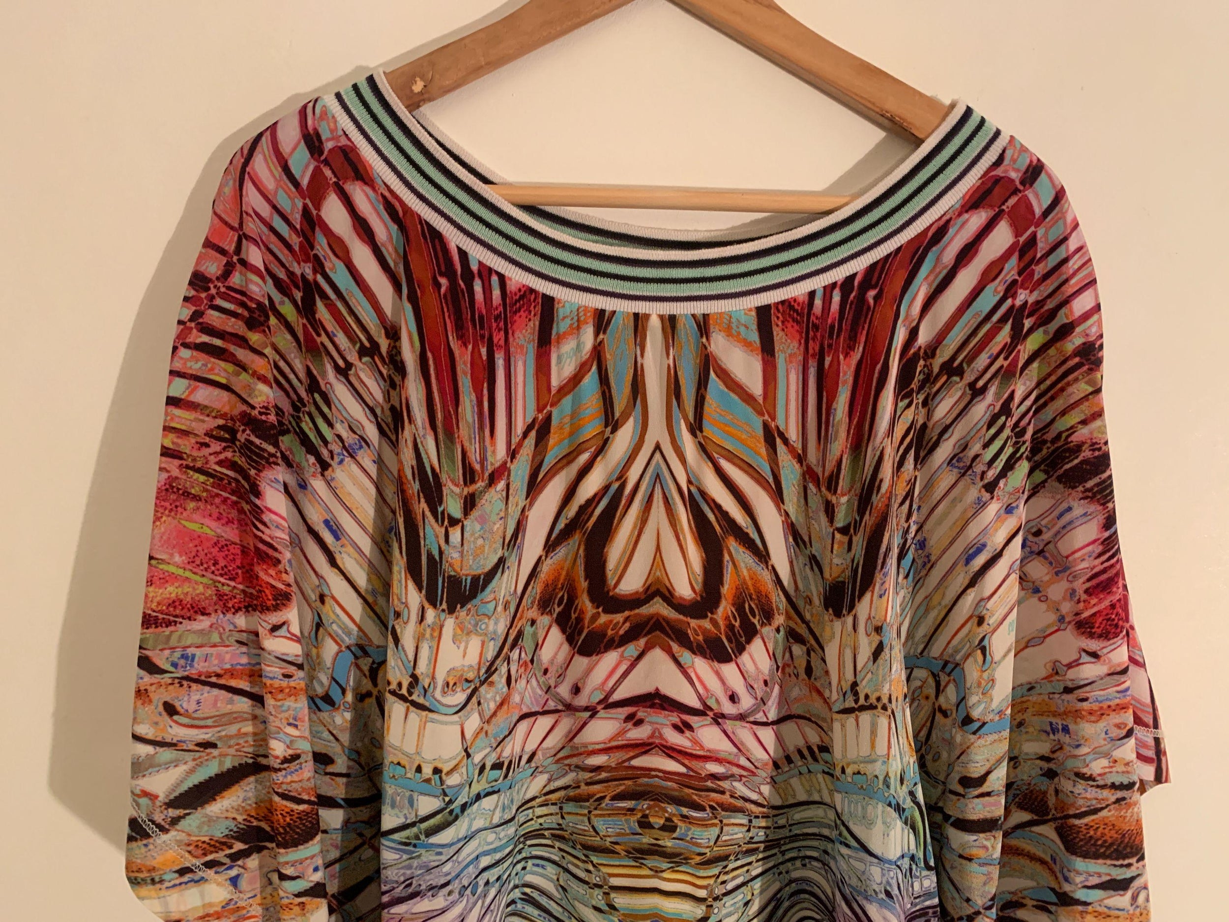 Byblos Printed Silk Boho Top