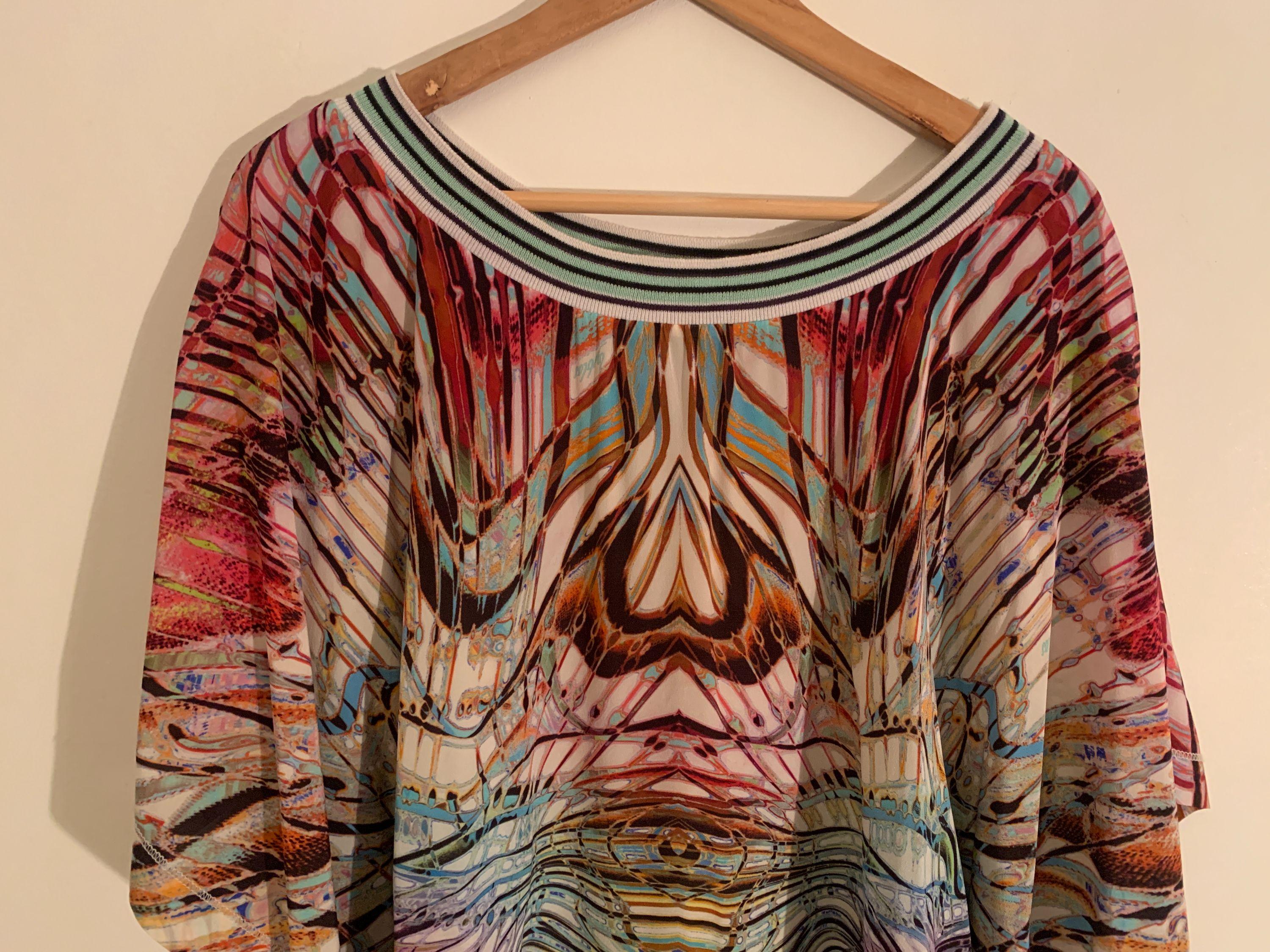 Byblos Printed Silk Boho Top
