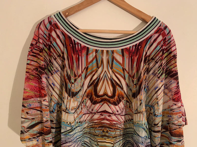 Byblos Printed Silk Boho Top