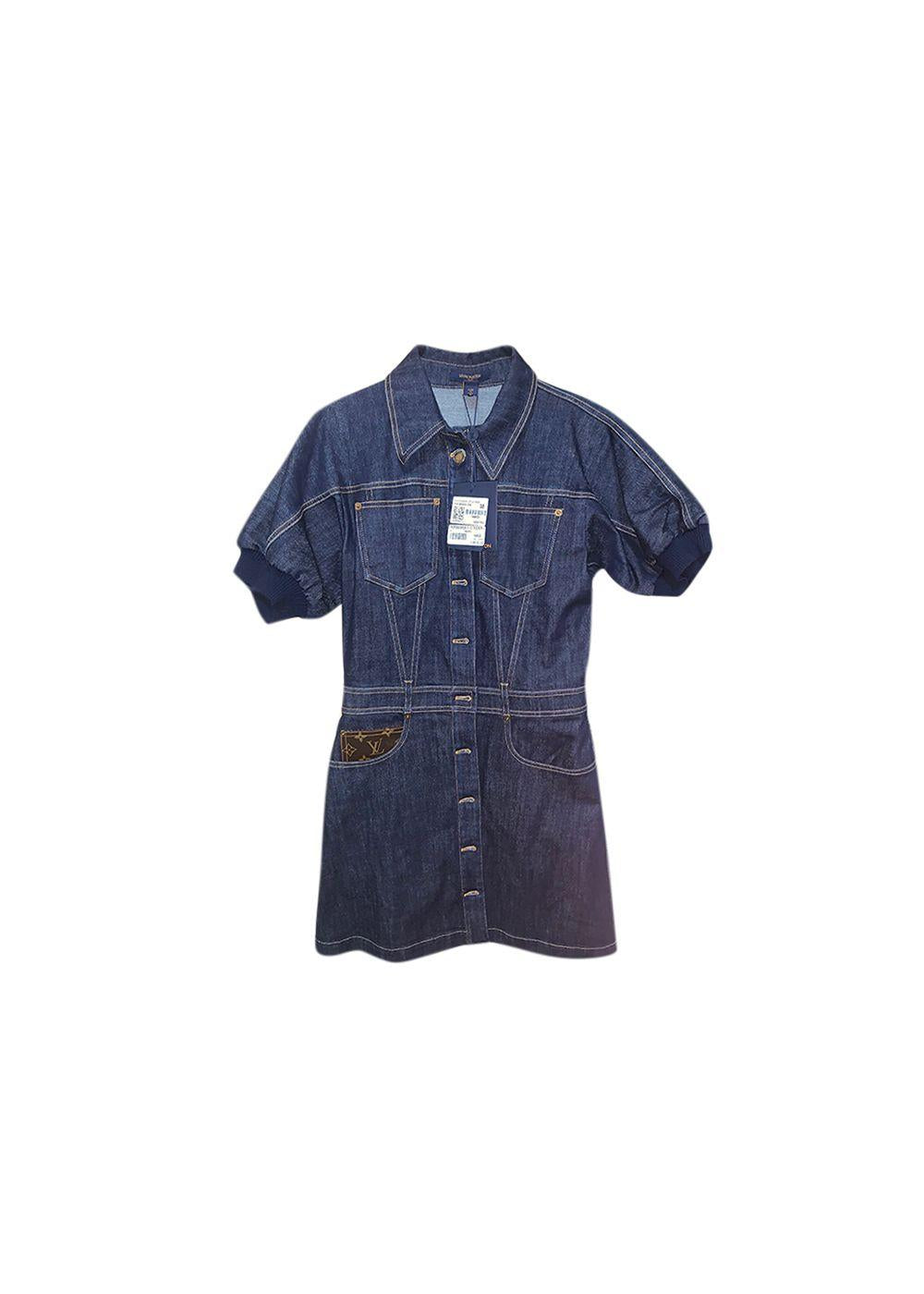 indigo denim shirt dress
