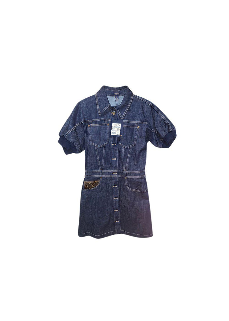 indigo denim shirt dress