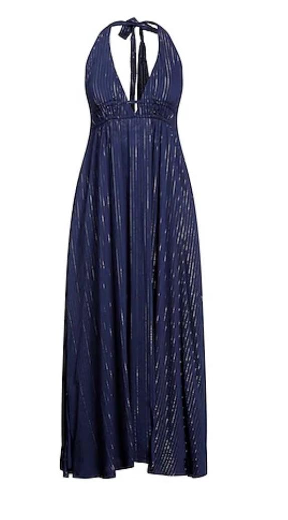 Heidi Klein Blue Midnight Thread Midi Dress