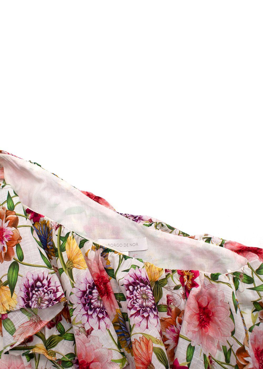Borgo De Nor Petra Floral One Shoulder Dress