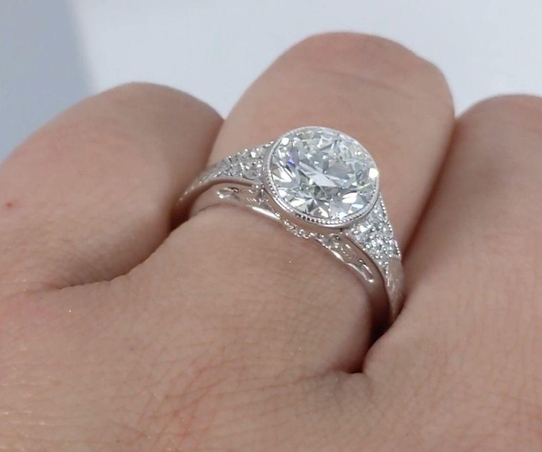 Verde 2ct Round Brilliant Cut Lab Grown Diamond Ring
