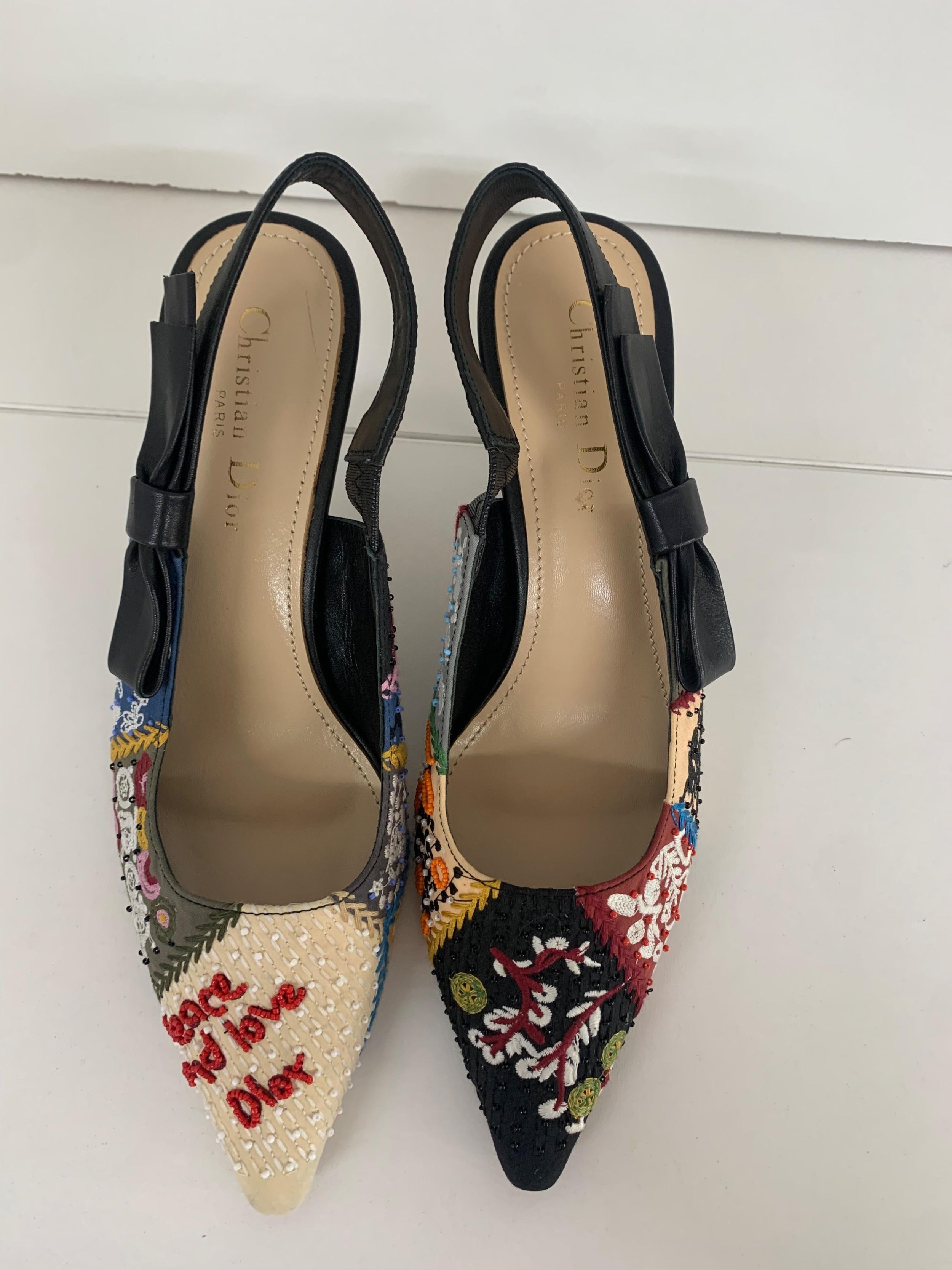 Dior Beaded Slingback Heels