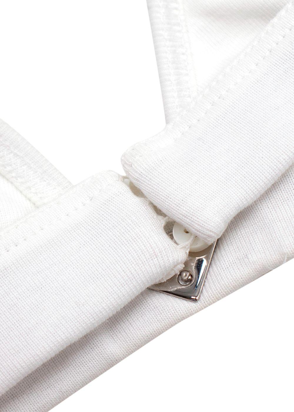 Prada White Cotton Bralette