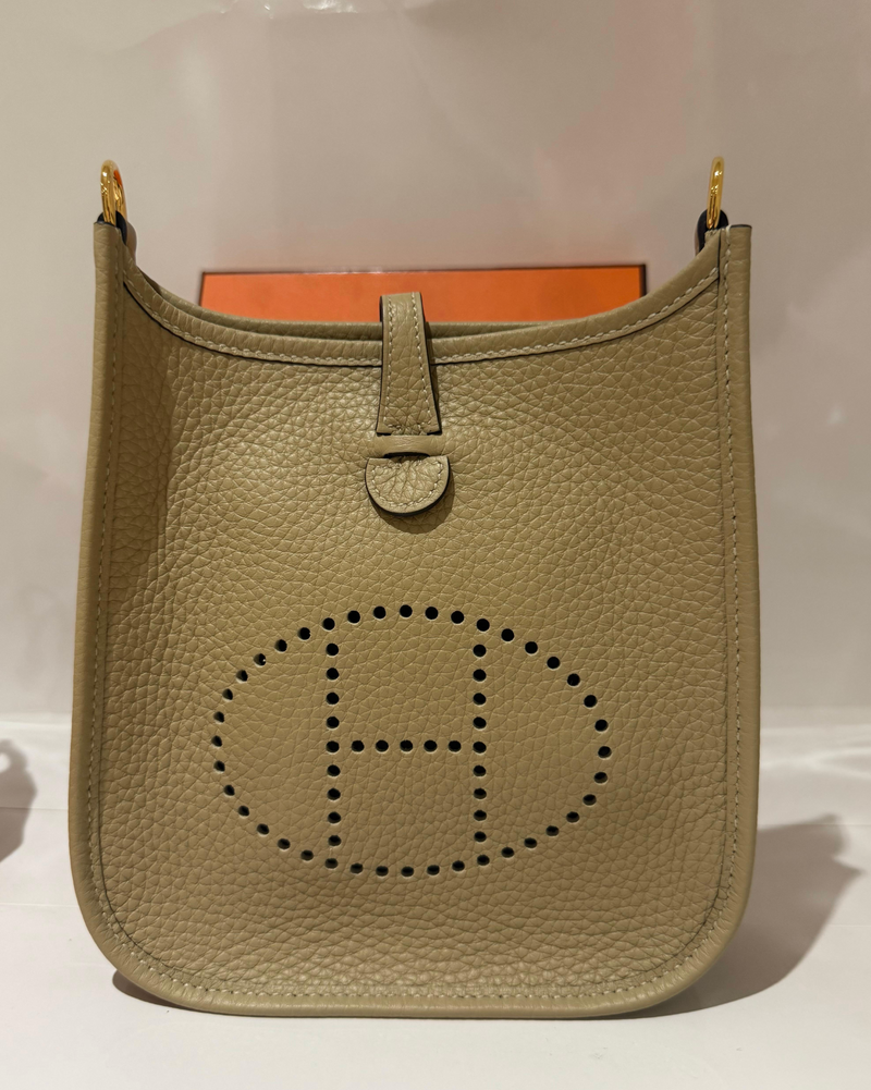Hermes Mini Evelyne 16 Beige Marfa Clemence