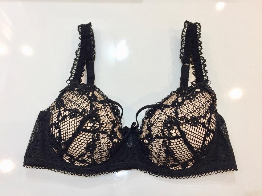 Chantal Thomas Couture Black Lace Pad Bra & Tanga Set