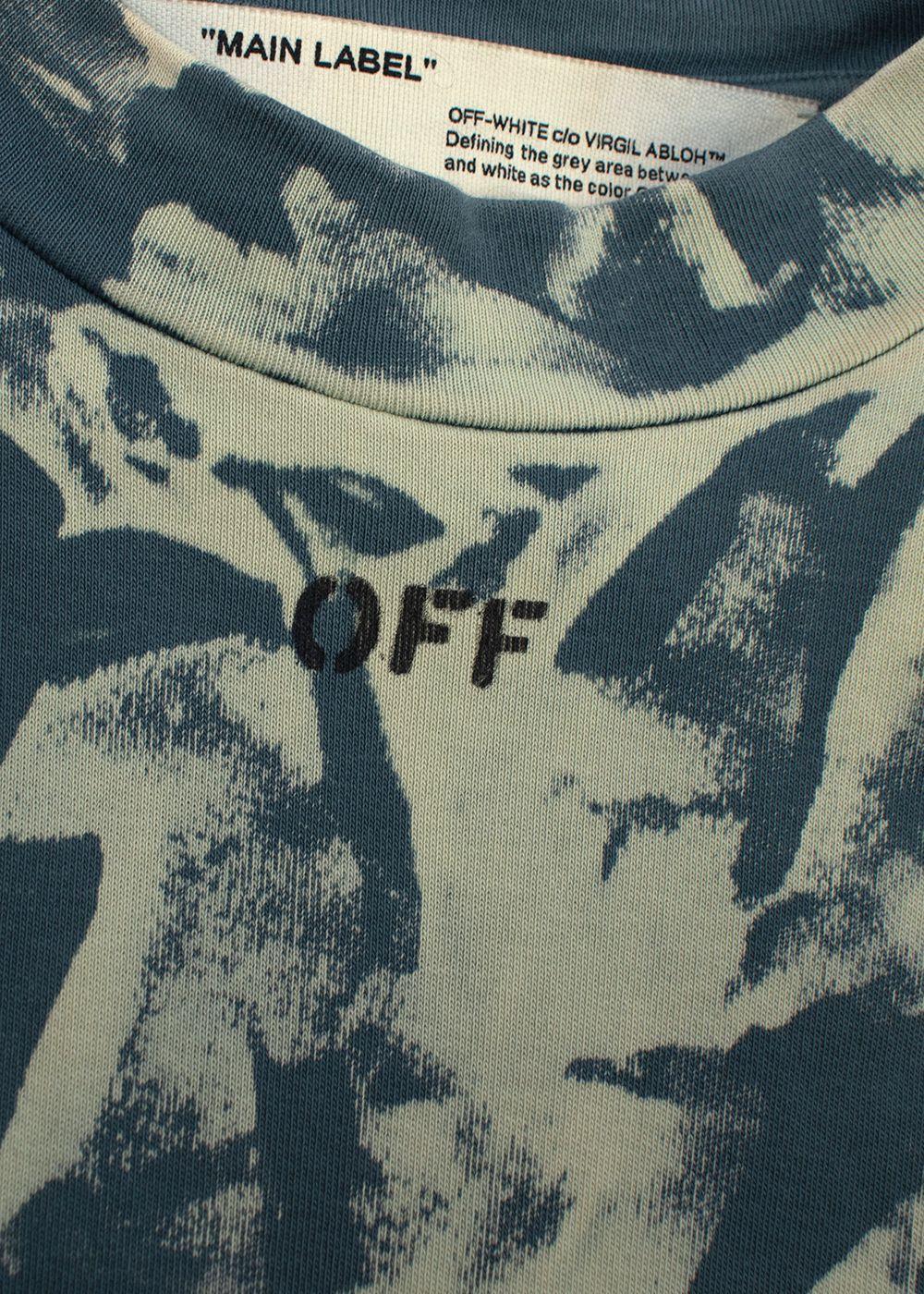 Off-White Tie-Dye Cotton Mockneck Tee