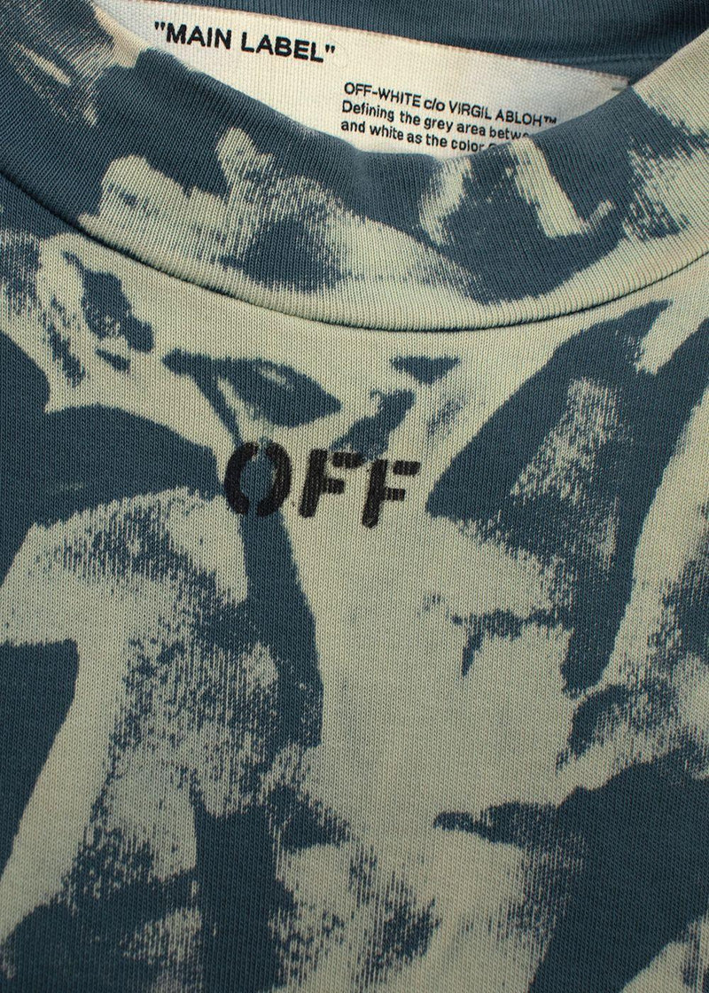 Off-White Tie-Dye Cotton Mockneck Tee