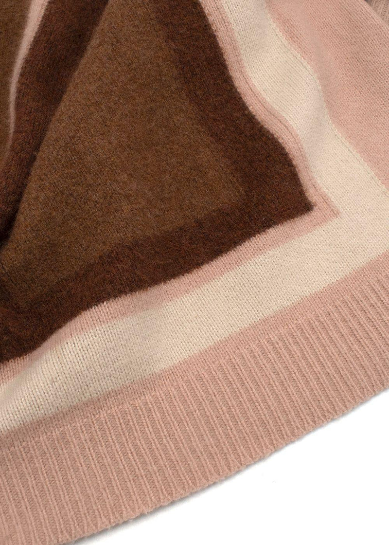 Dior Light pink square intarsia knit cashmere jumper
