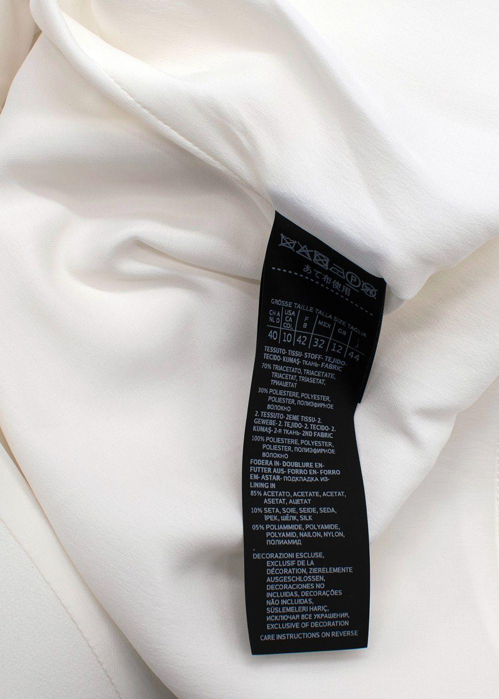 MaxMara White Blazer Dress With Fringe Trim Detail