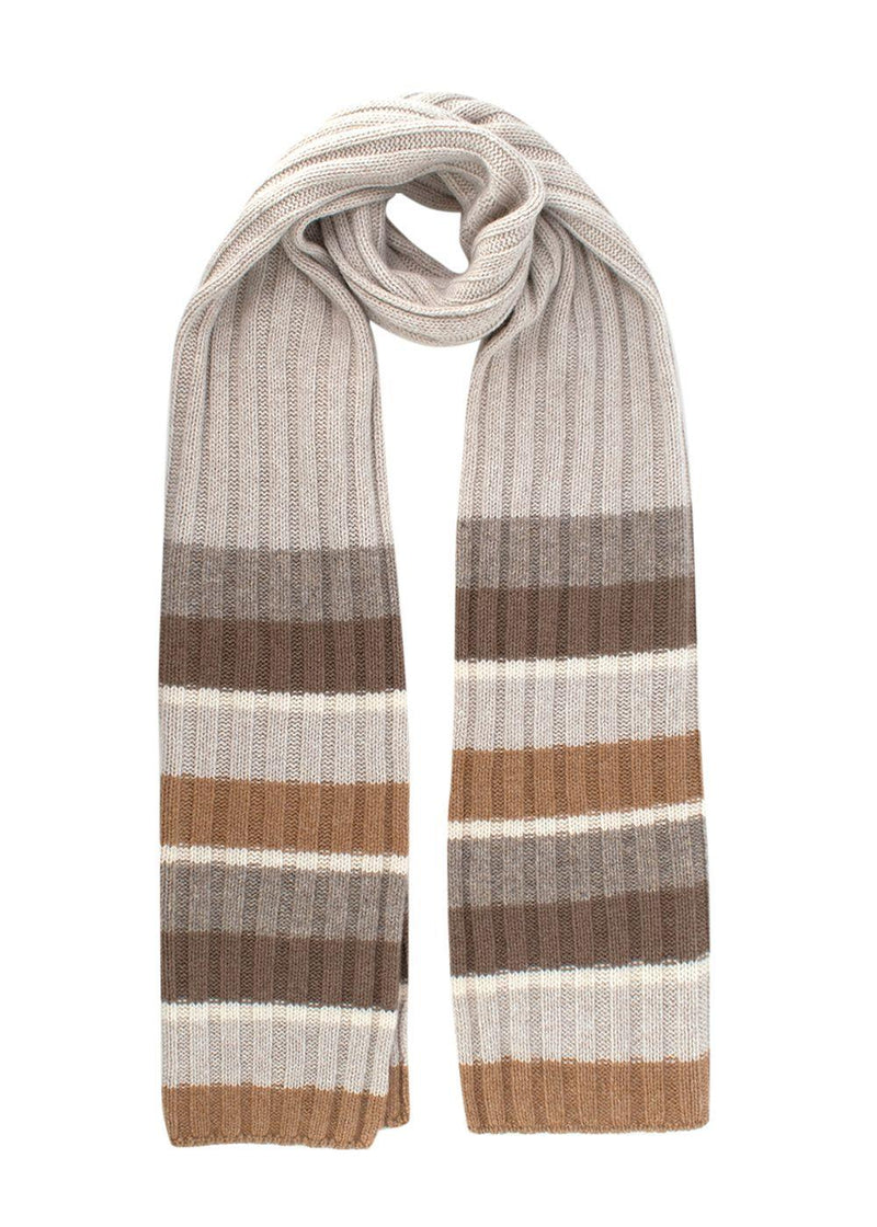 Loro Piana Tonal Striped Cashmere Hat & Scarf