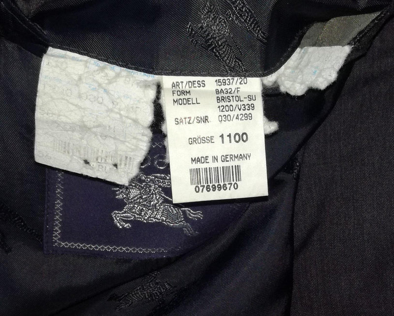 BURBERRYS' Bristol Dark Grey Single Breasted Wool Jacket