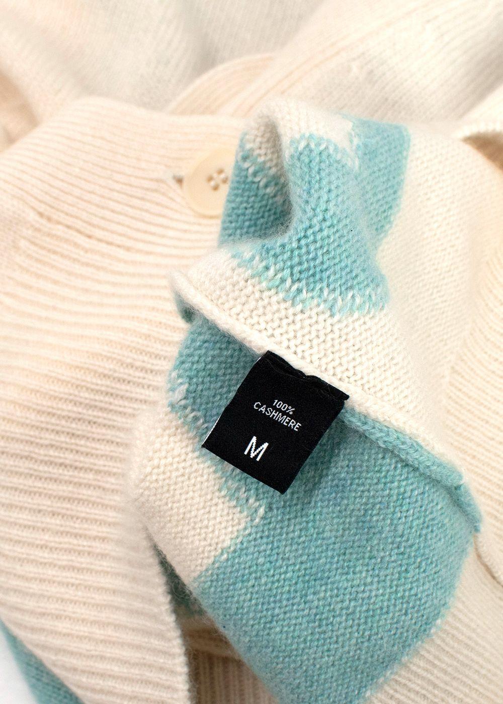 Gobi Cream and Green Cashmere LOVE Cardigan