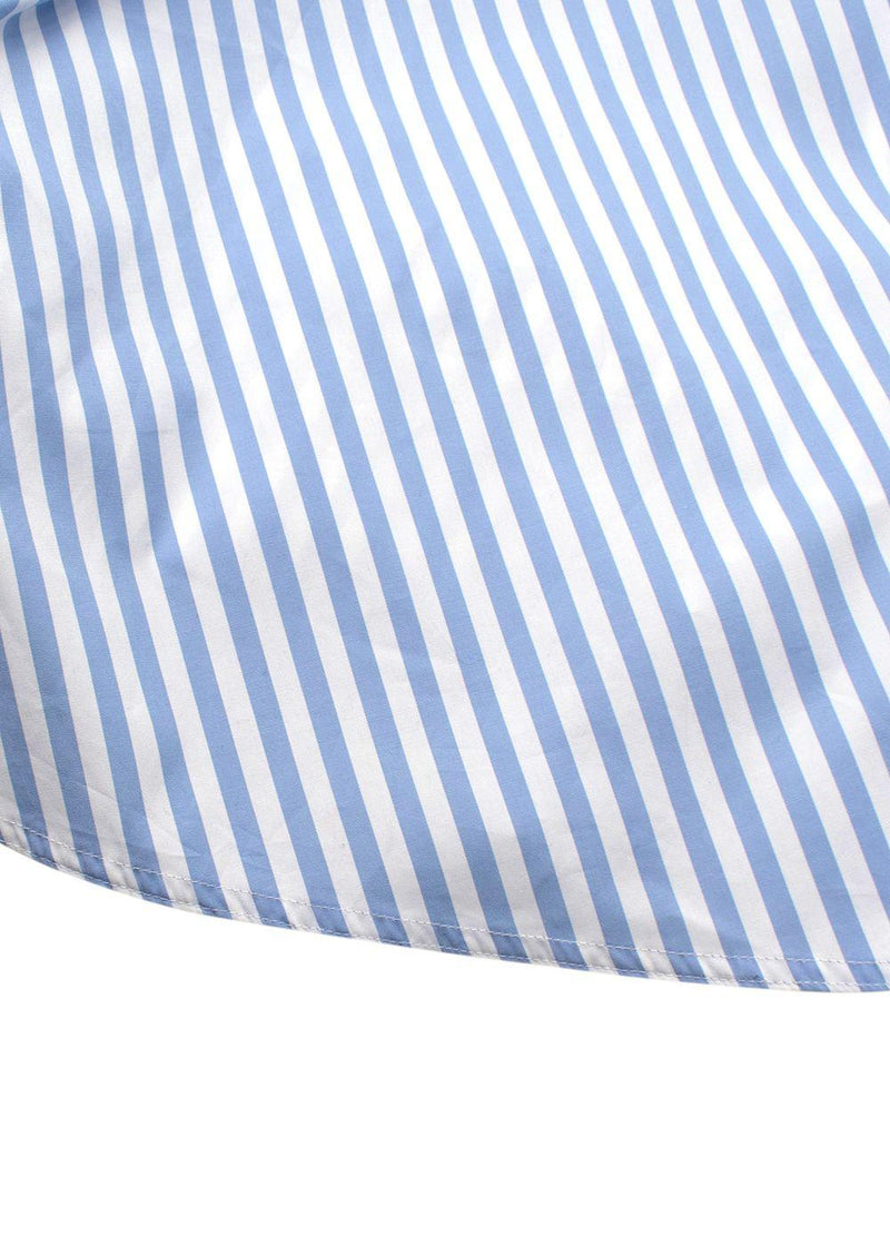 Polo Ralph Lauren Blue Stripe A-line Midi Skirt