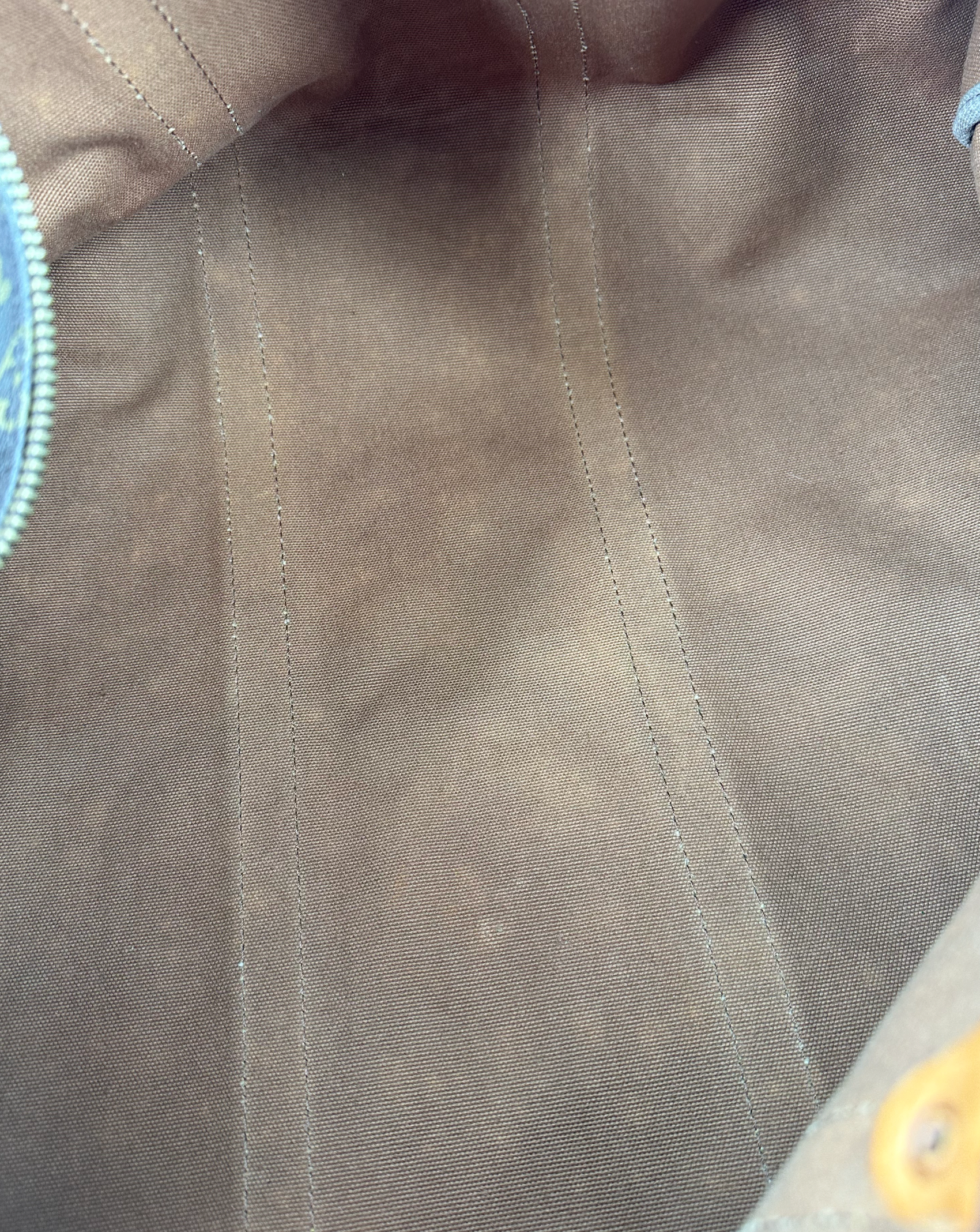 Louis Vuitton Coated Canvas Brown Keepall 55 Bag