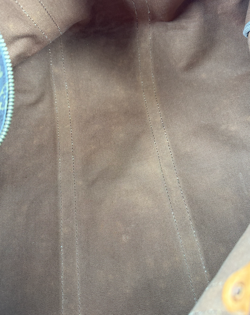 Louis Vuitton Coated Canvas Brown Keepall 55 Bag
