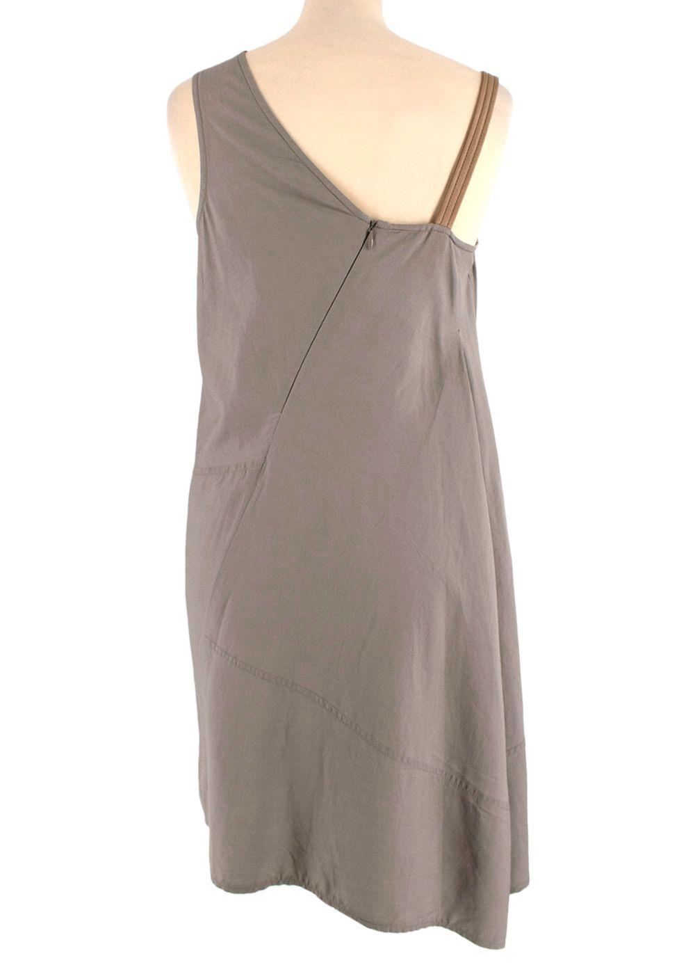 Grey Cotton Mini Dress