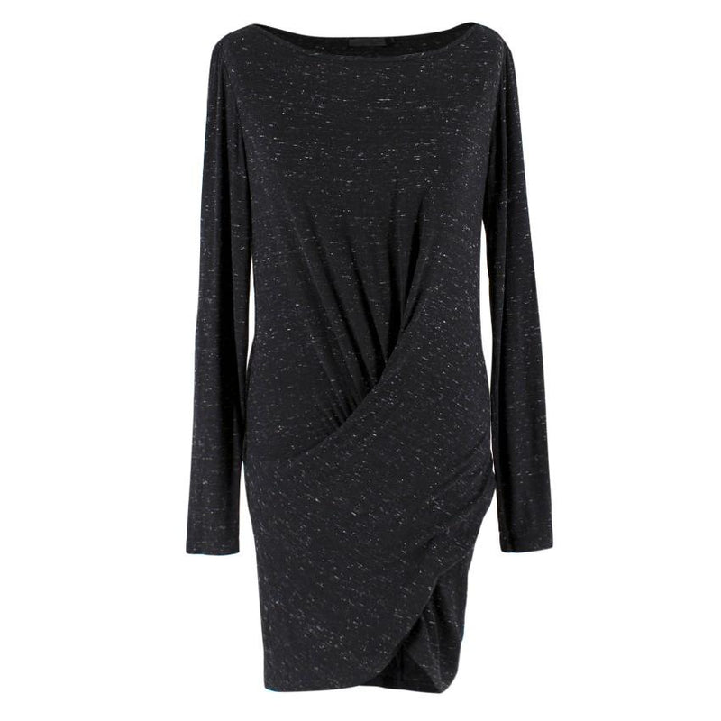 Donna Karan Black Speckled Twist Dress