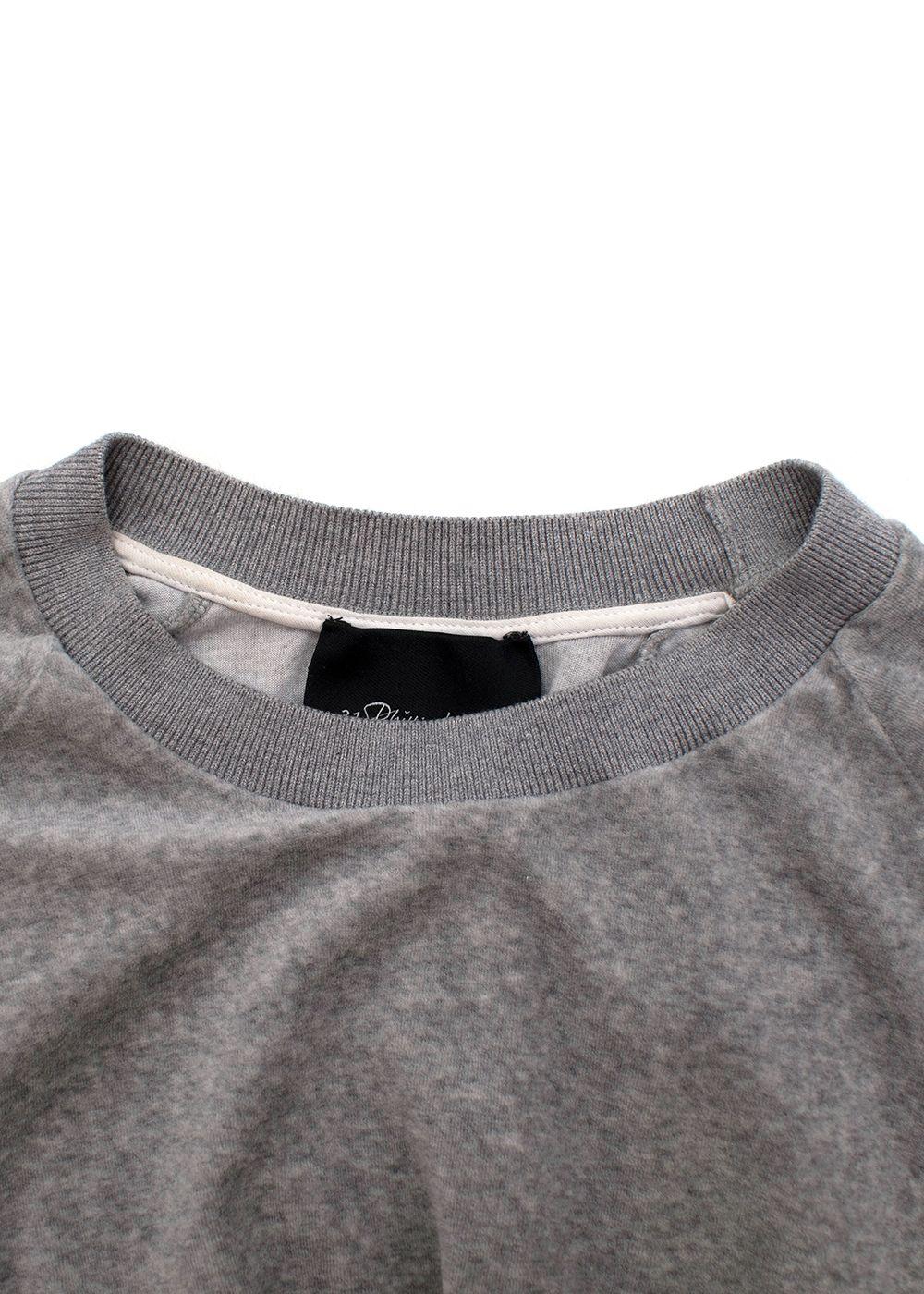 3.1 Phillip Lim Grey Velvet Jumper