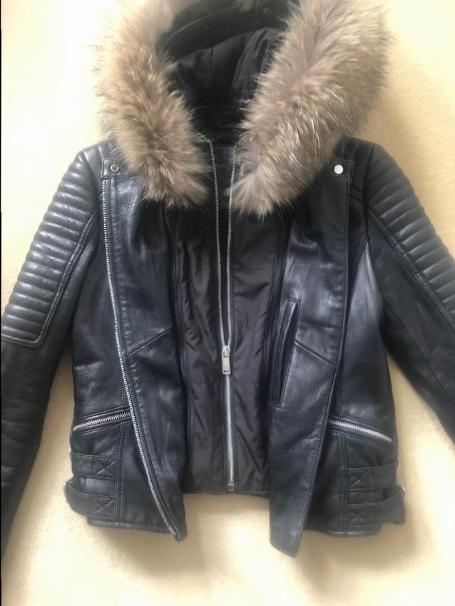 R Paris Black Quilted Biker Jacket