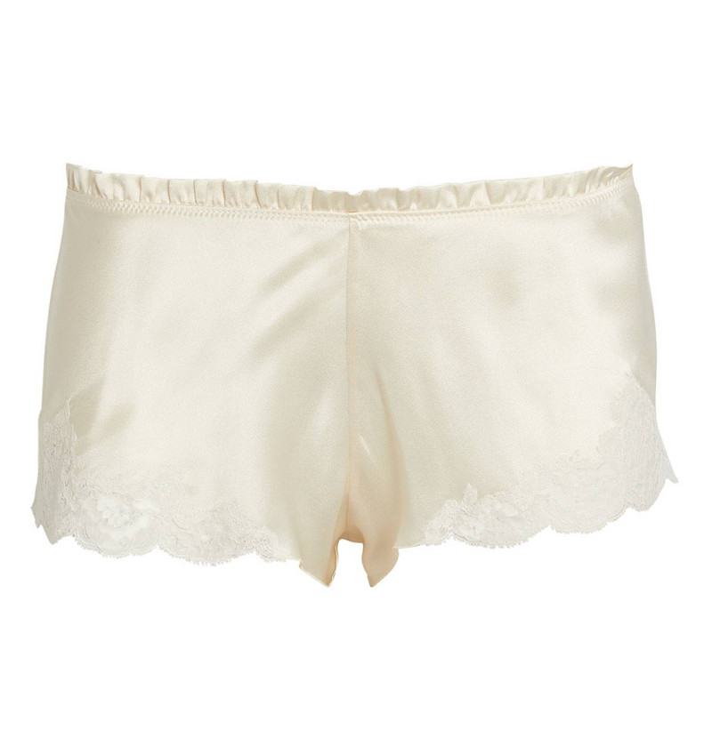 Carine Gilson Calais-Caudry Lace-Trim Silk shorts
