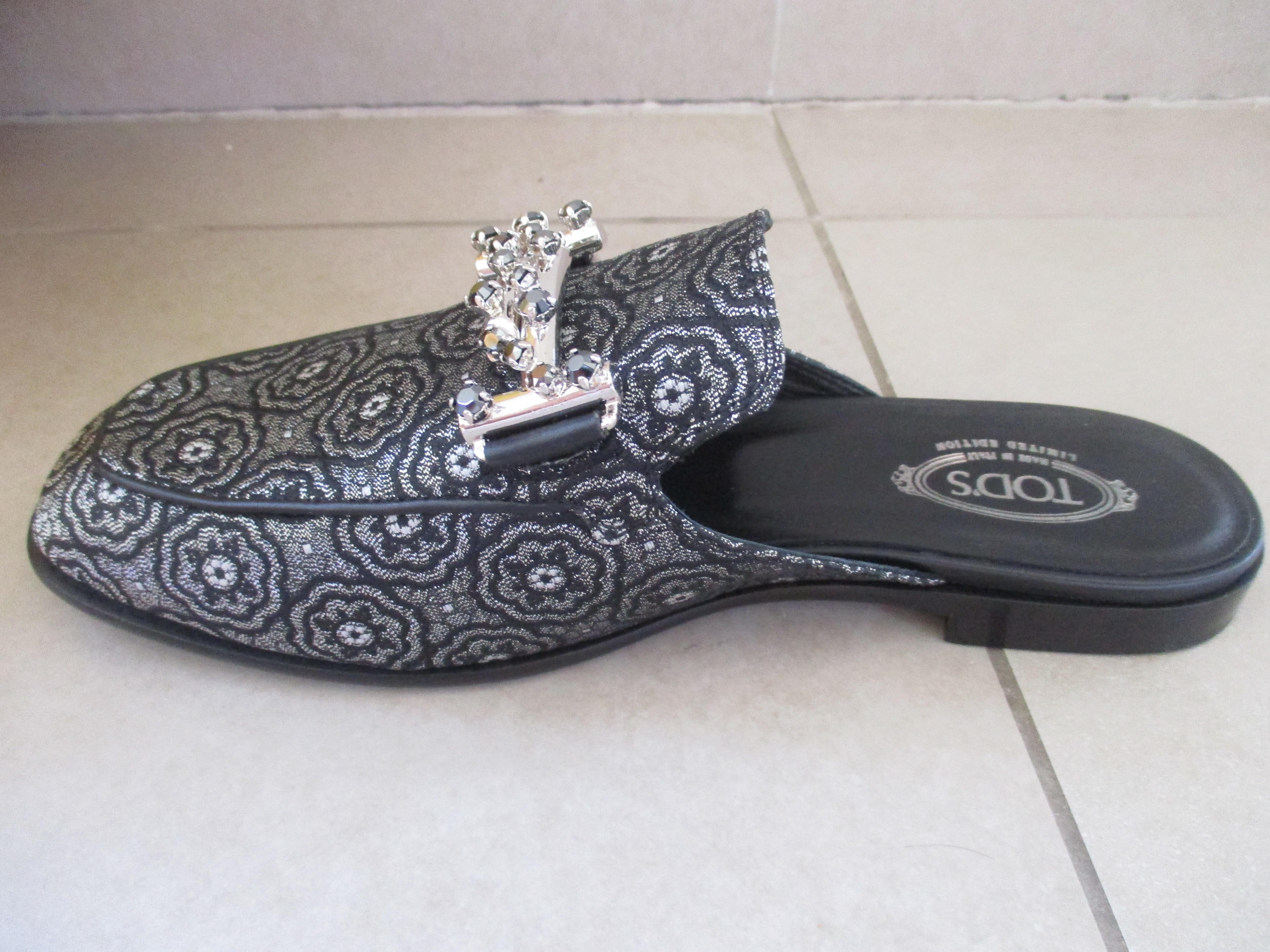 Tods Jacquard Flat Mules LIMITED EDITION