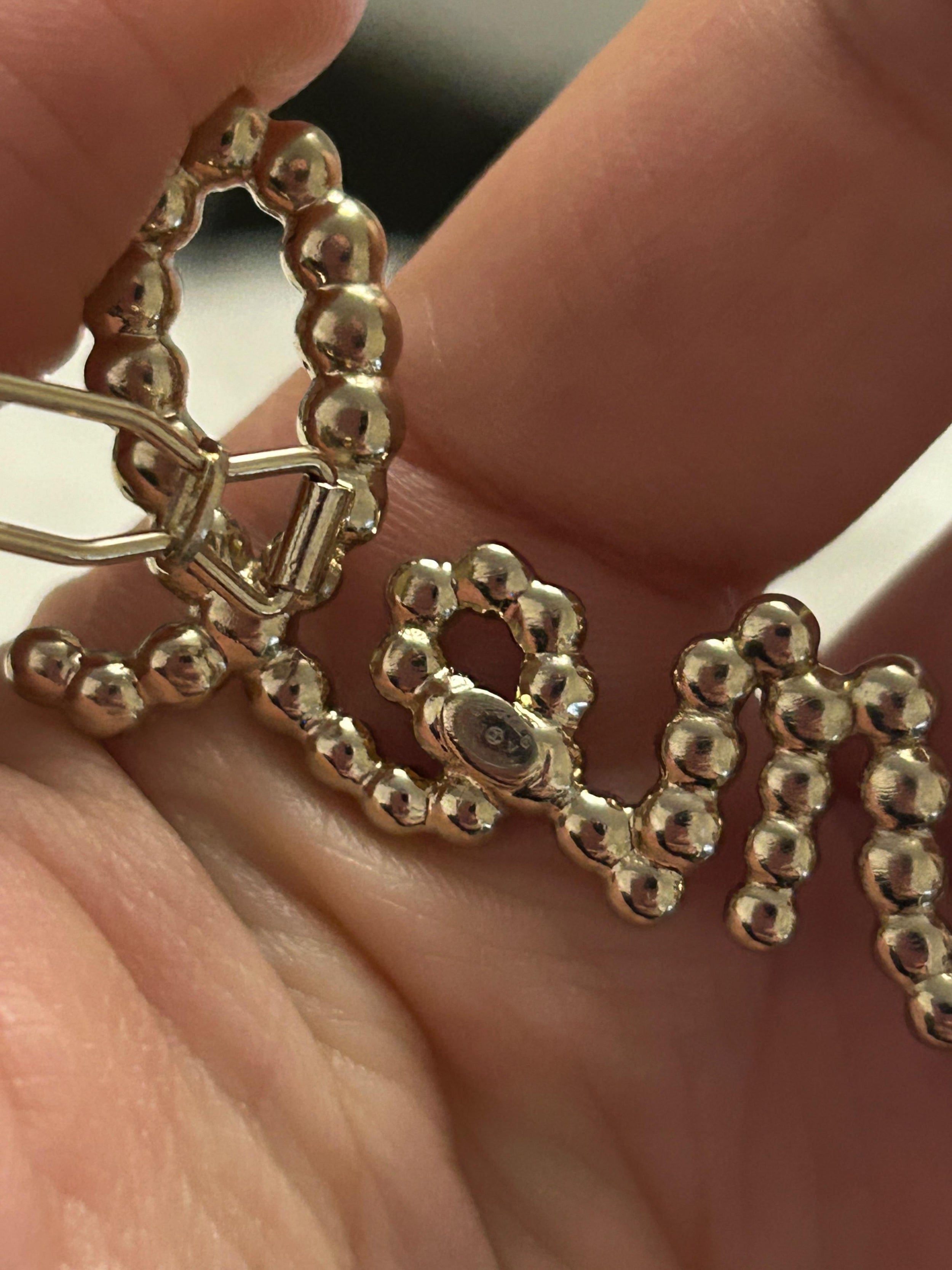Chanel Faux Pearl Logo Hair Clip