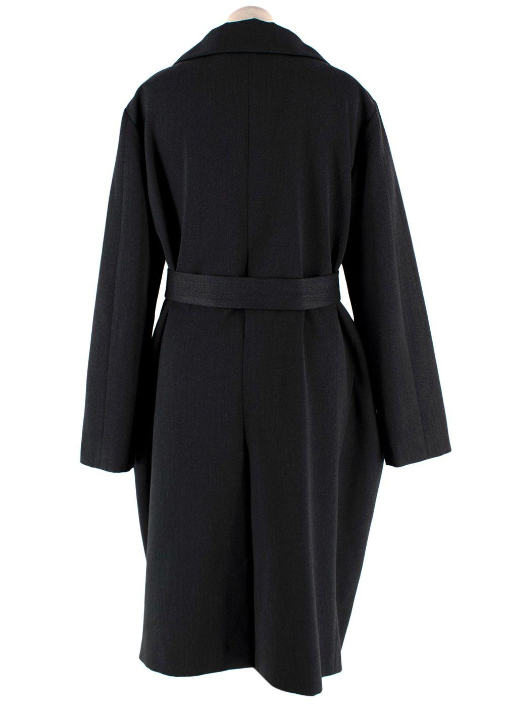Marni Charcoal Belted Wool Blend Coat