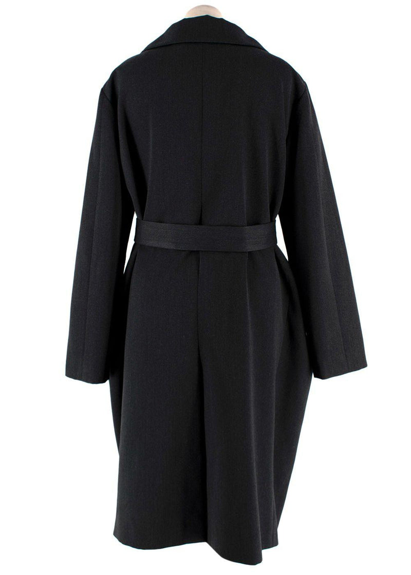 Marni Charcoal Belted Wool Blend Coat