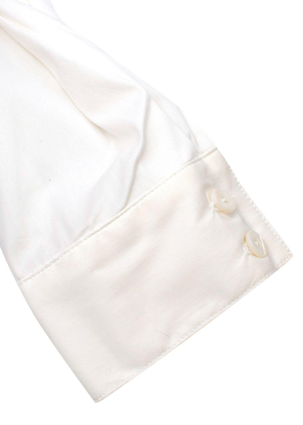 ivory cotton pie-crust collar blouse 10Y