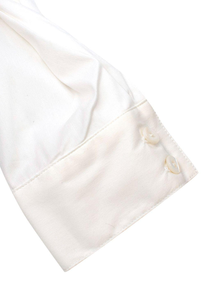 ivory cotton pie-crust collar blouse 10Y