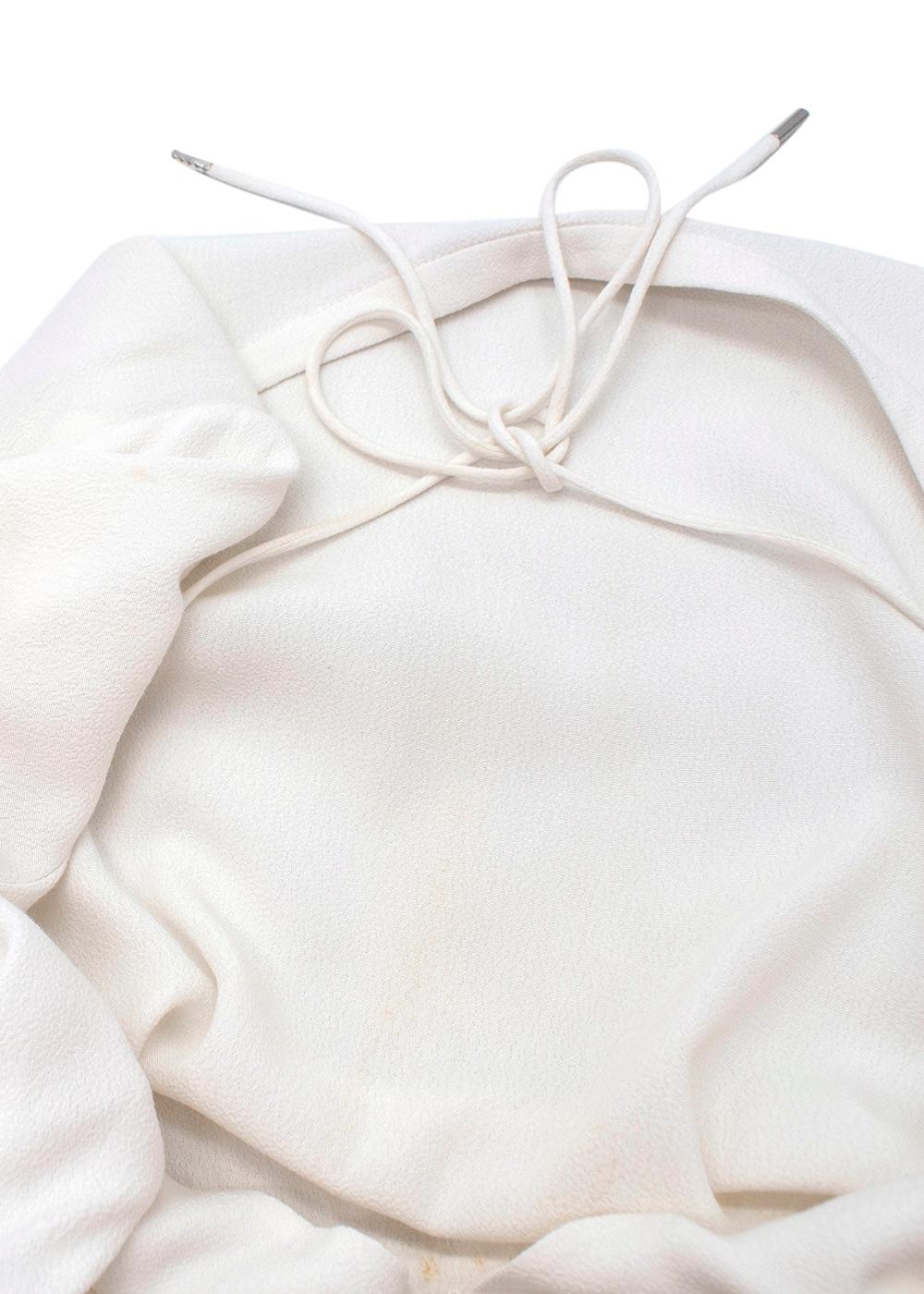 White Twist Placket Tunic Dress