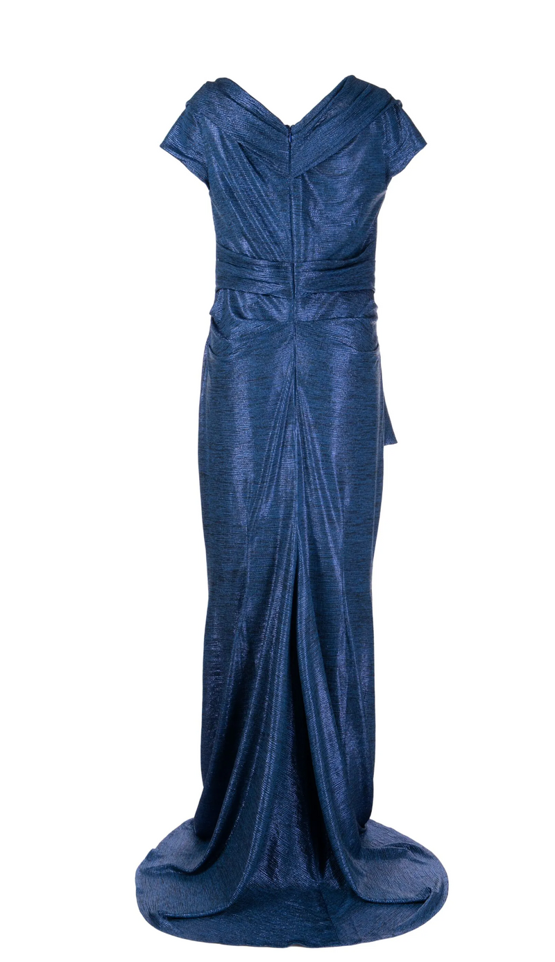 Talbot Runhof Draped Lurex Mermaid Gown