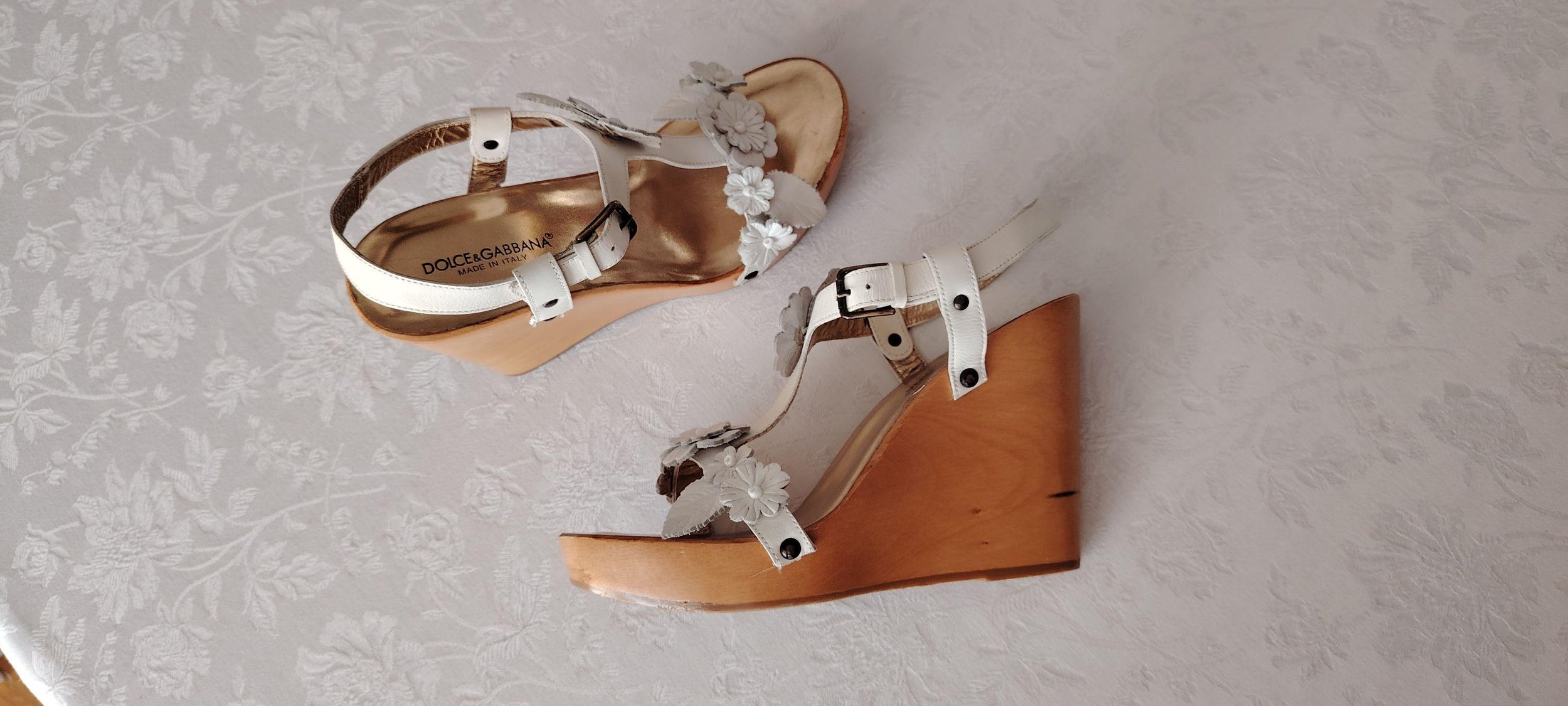 Dolce & Gabbana Floral Wedge Sandals
