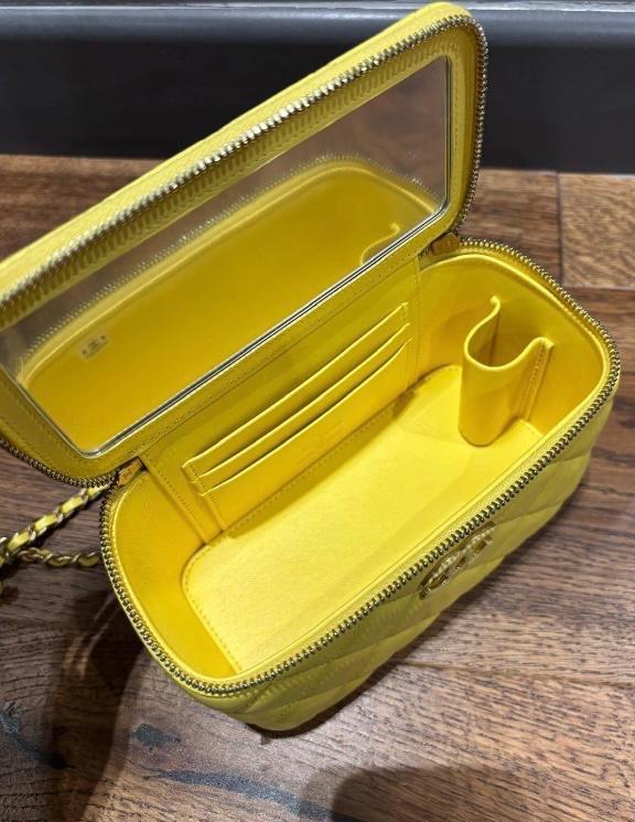 Chanel Yellow Trendy CC Vanity Bag