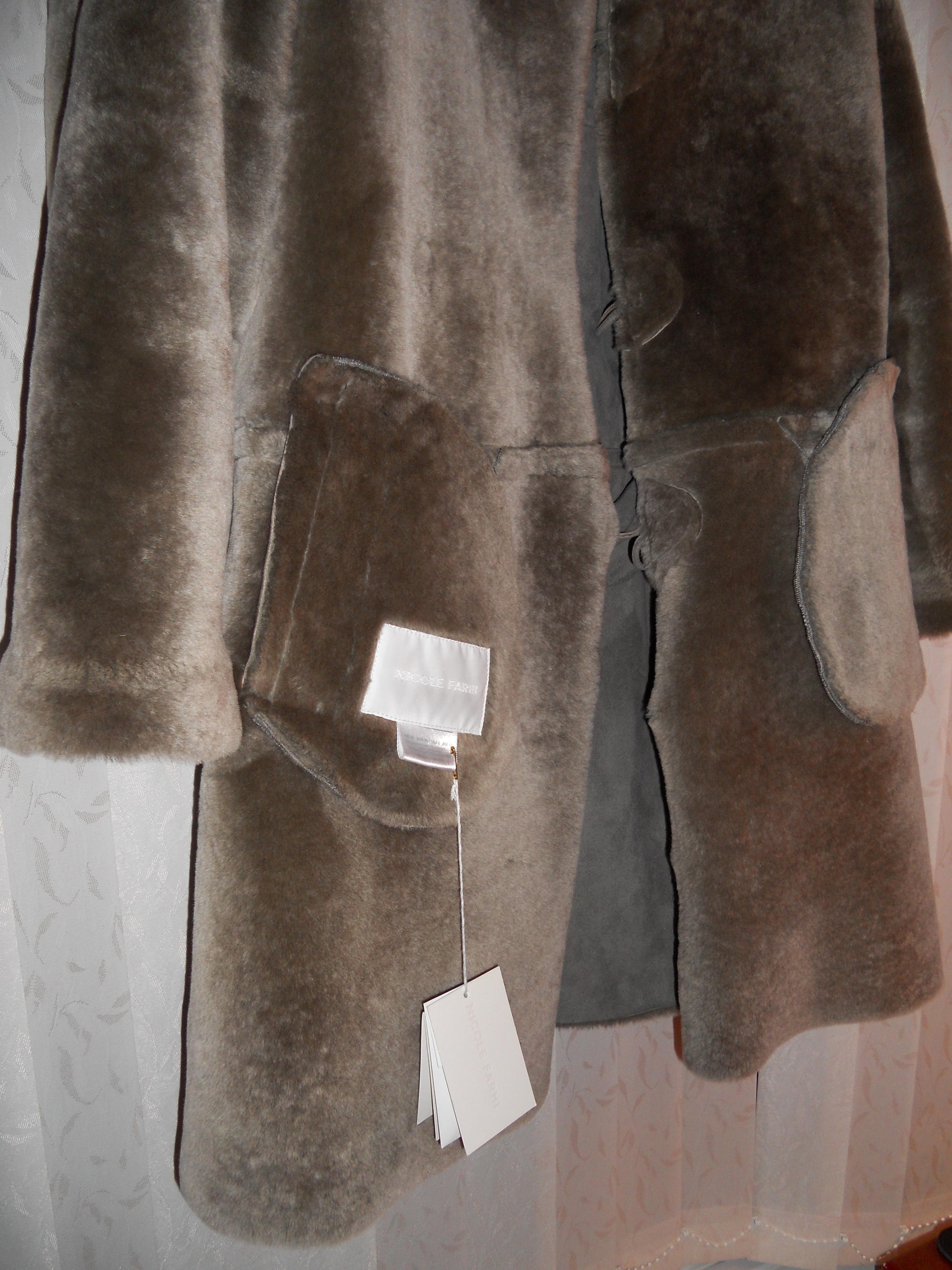 Nicole Farhi Sheared Shearling Duffle Coat