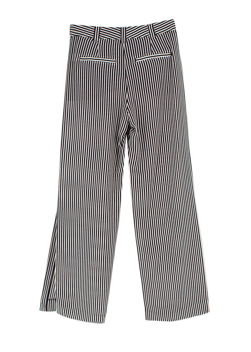A.L.C Black and White Monochrome Stripe Trouser Set
