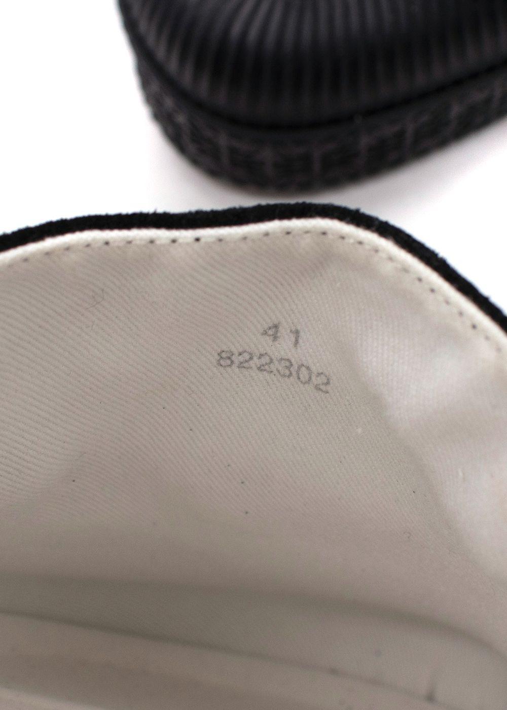 Loewe Black Suede Plimsoll Mules
