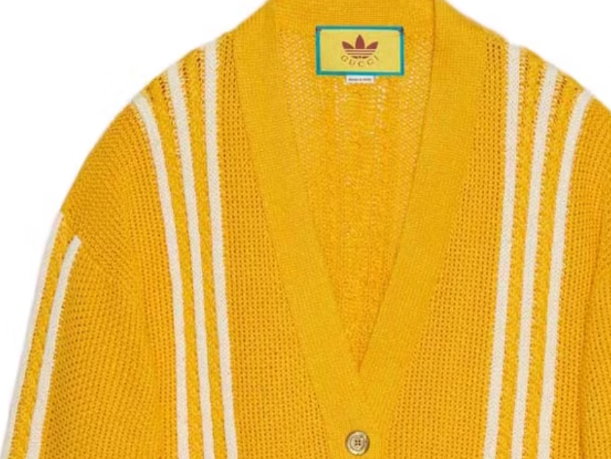 Gucci x Adidas Yellow Knit Cardigan