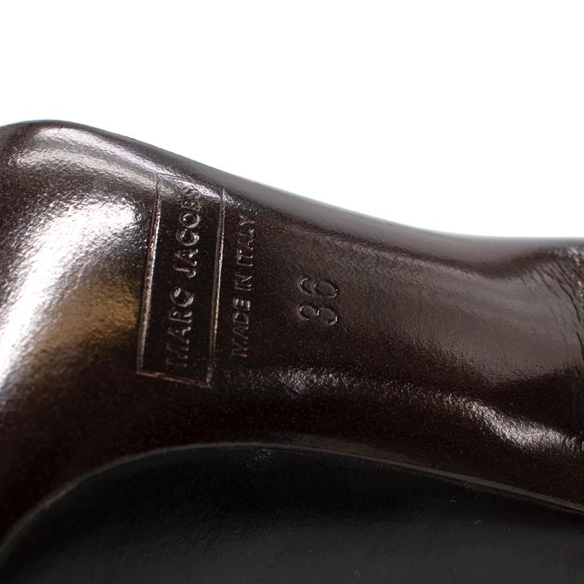 Marc Jacob Black Ruffle Open Toe Pump