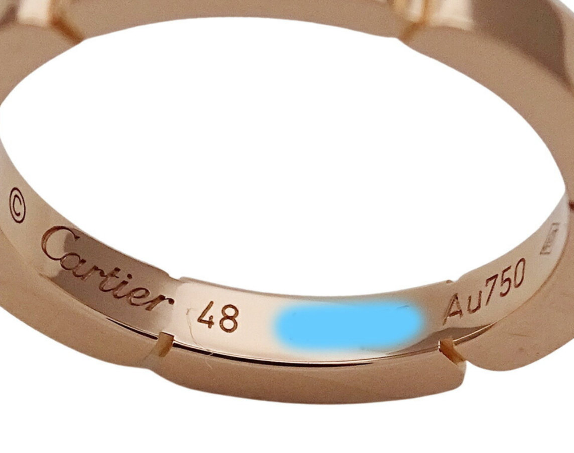 Cartier Rose Gold Maillon Panthère Ring  Size 48