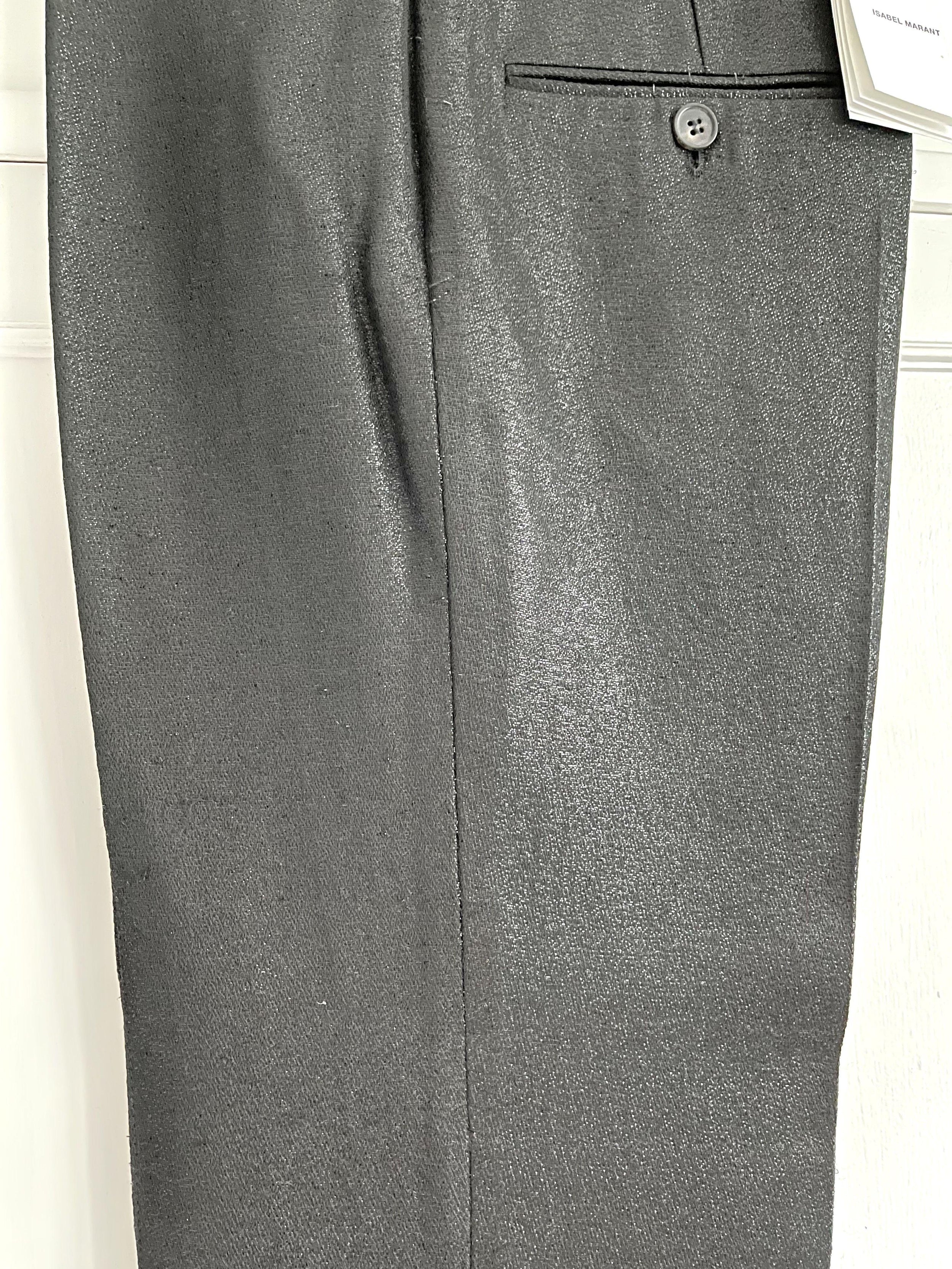 Isabel Marant Mateo metallic woven kick-flare pants