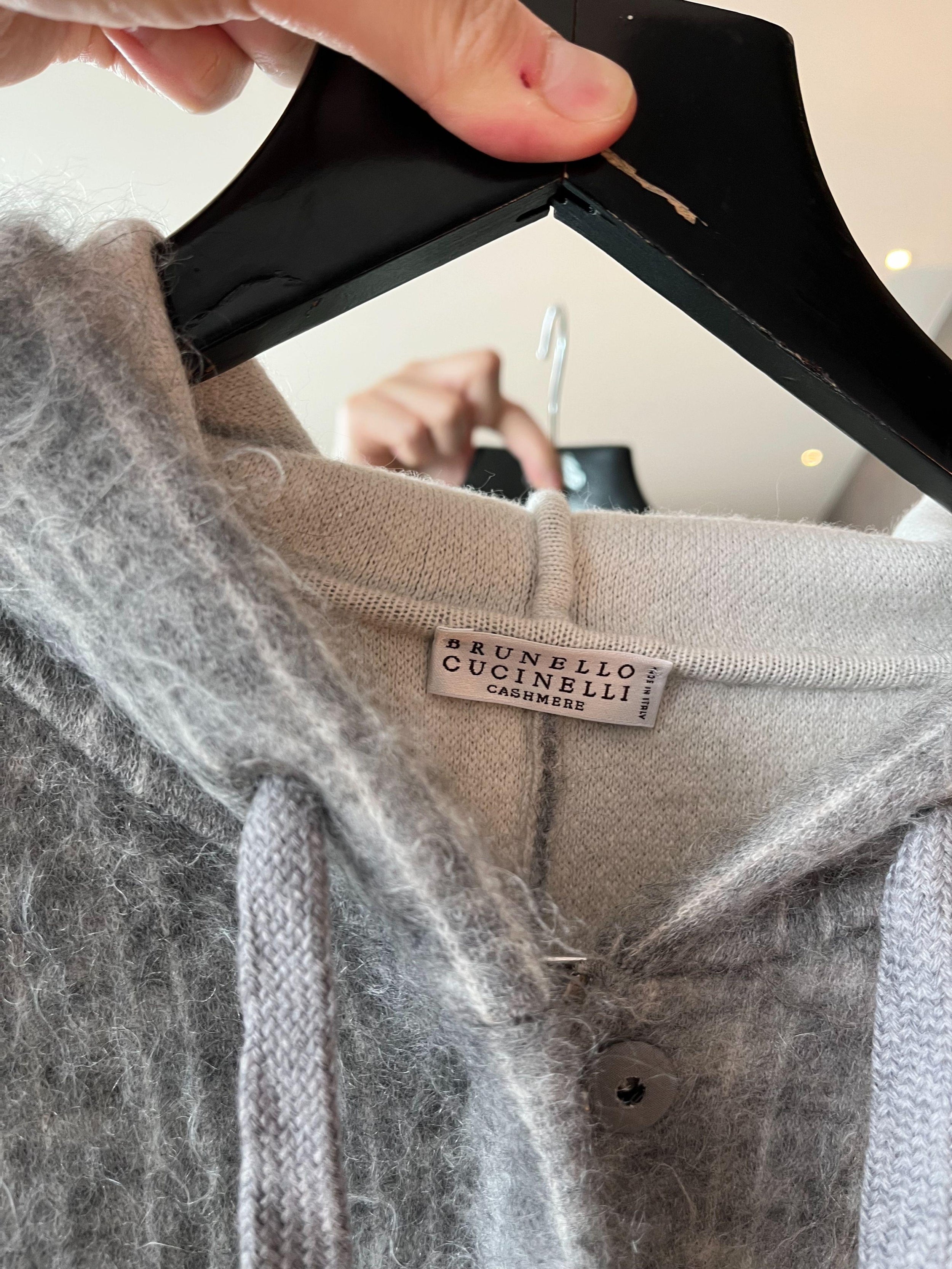 Grey Mohair & Cashmere Cardigan
