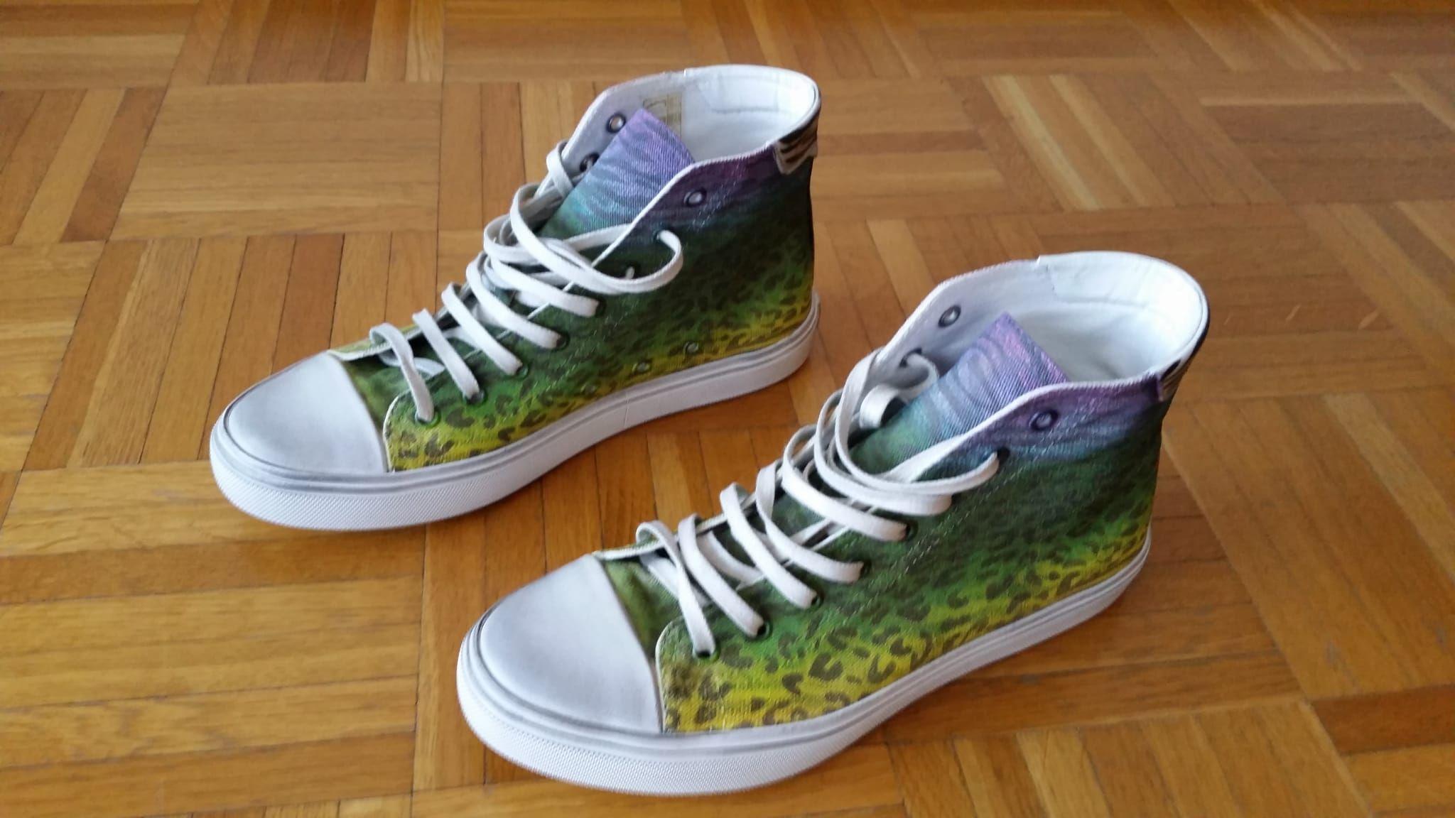 Saint Laurent Multicoloured Leopard Print Sneakers