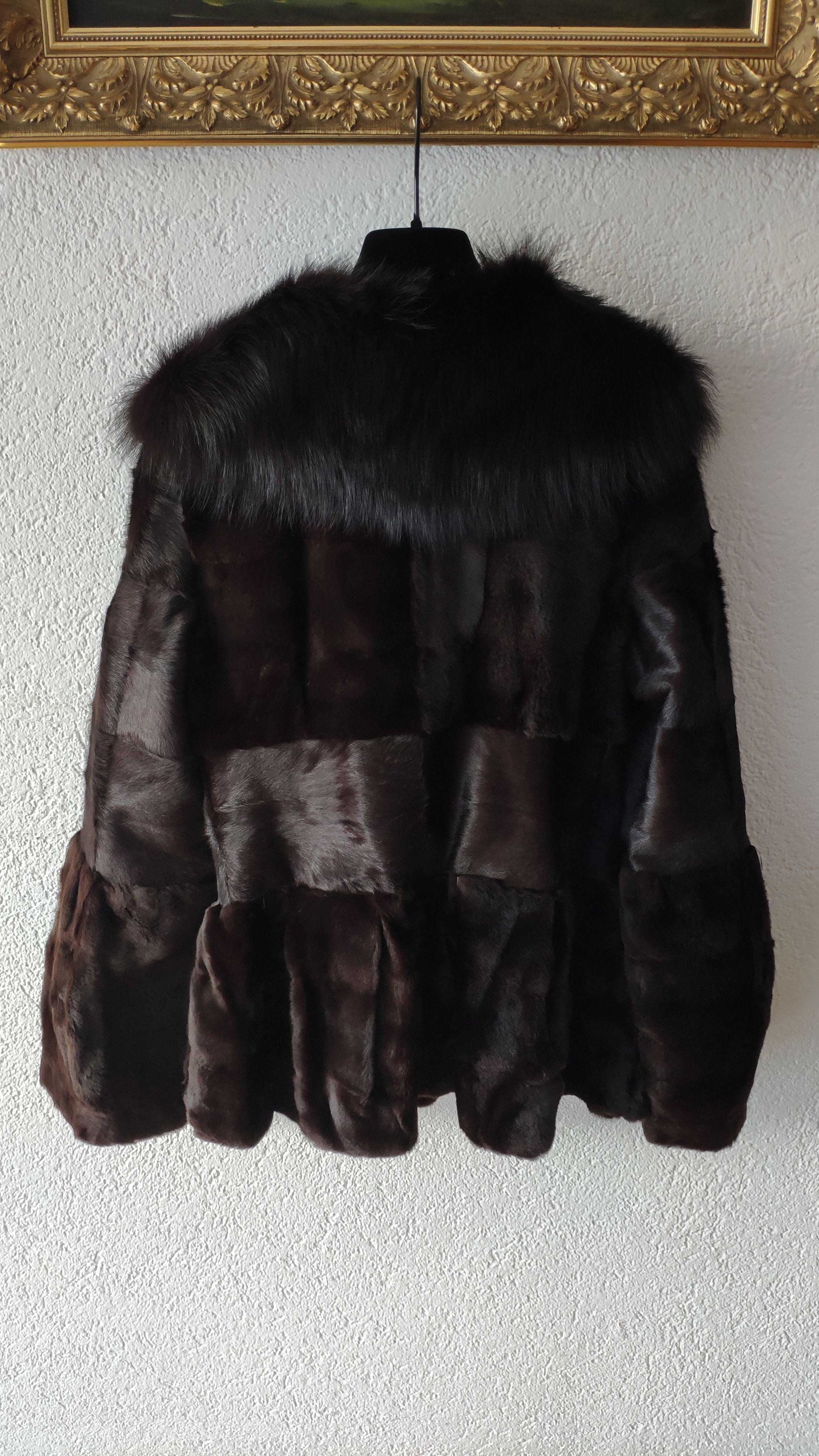 Giambattista Valli Brown Mink Fur Coat Jacket