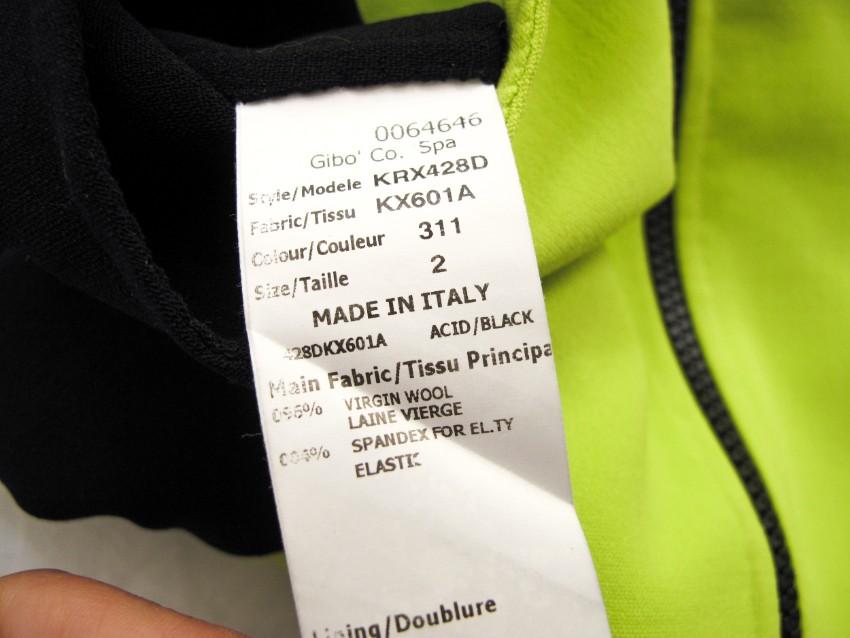 Michael Kors Collection Black & Neon Zip Front Dress